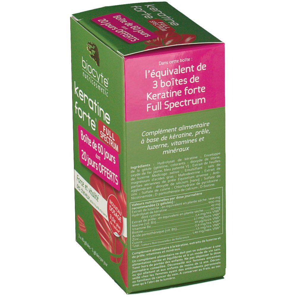 Biocyte® Kératine Forte® Full Spectrum