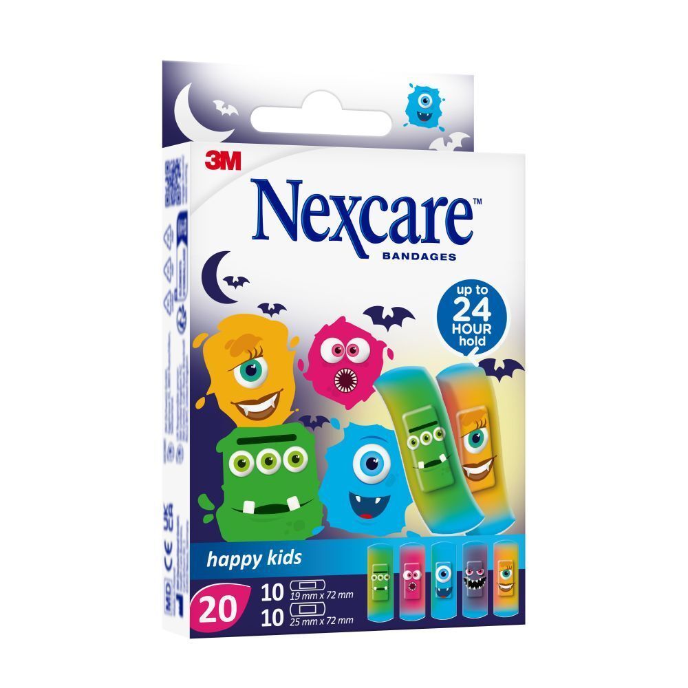 3M™ Nexcare™ HAPPY KIDS ​Pansements Décor Monstres