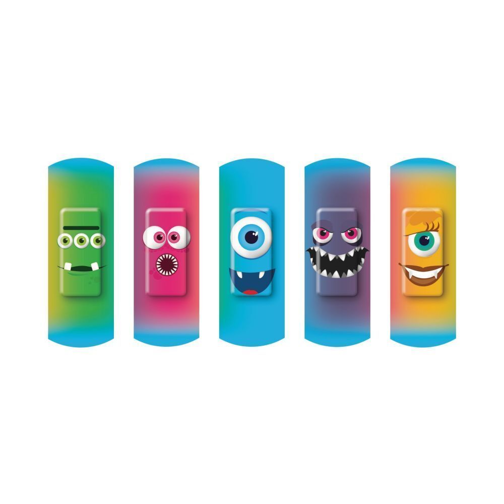 3M™ Nexcare™ HAPPY KIDS ​Pansements Décor Monstres