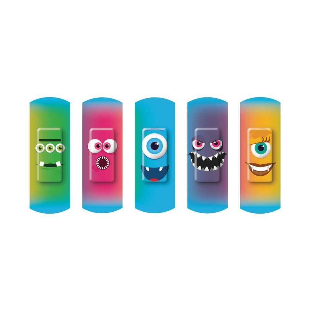 3M™ Nexcare™ HAPPY KIDS ​Pansements Décor Monstres