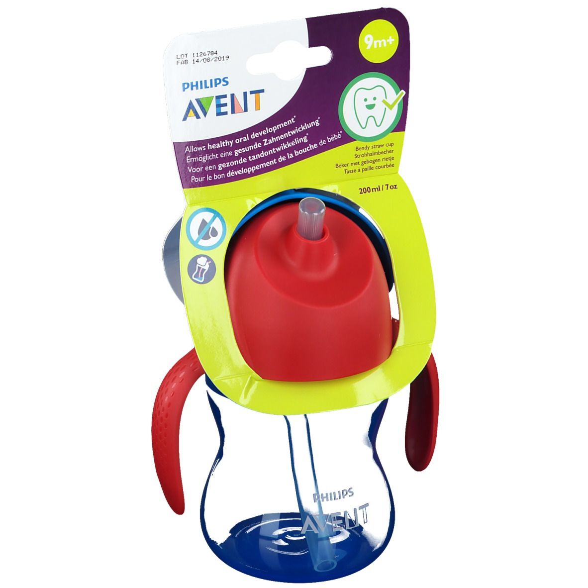 Avent Tasse à Paille courbée 200 ml