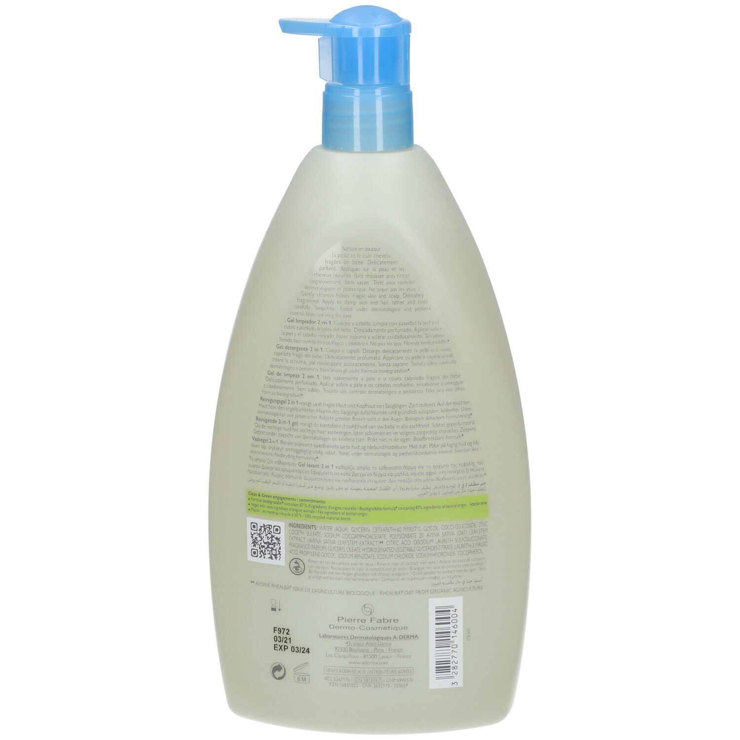 A-Derma Primalba Bébé Gel lavant 2 en 1