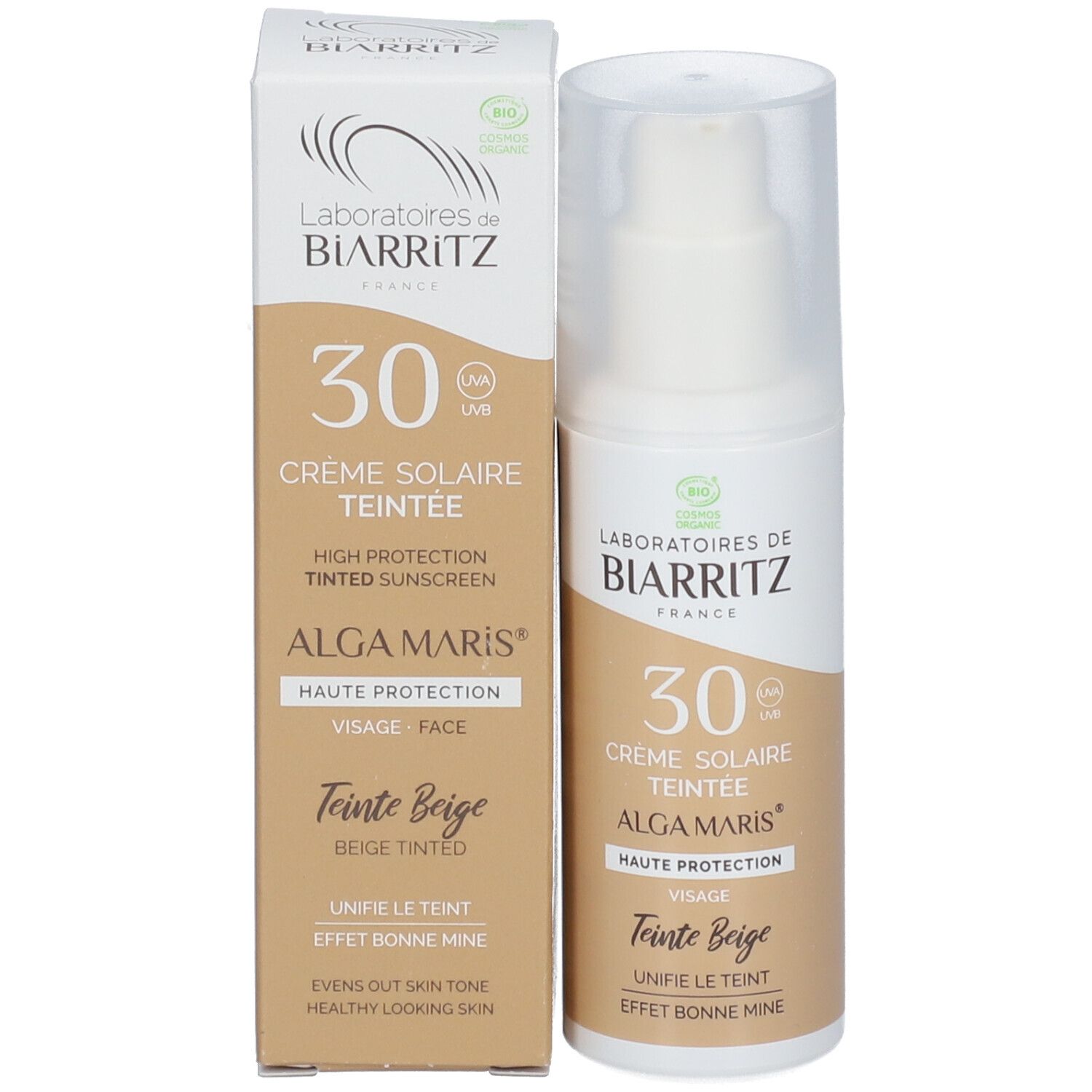 Laboratoires de Biarritz Alga Maris getönte Sonnencreme LSF 30, beige getönt.