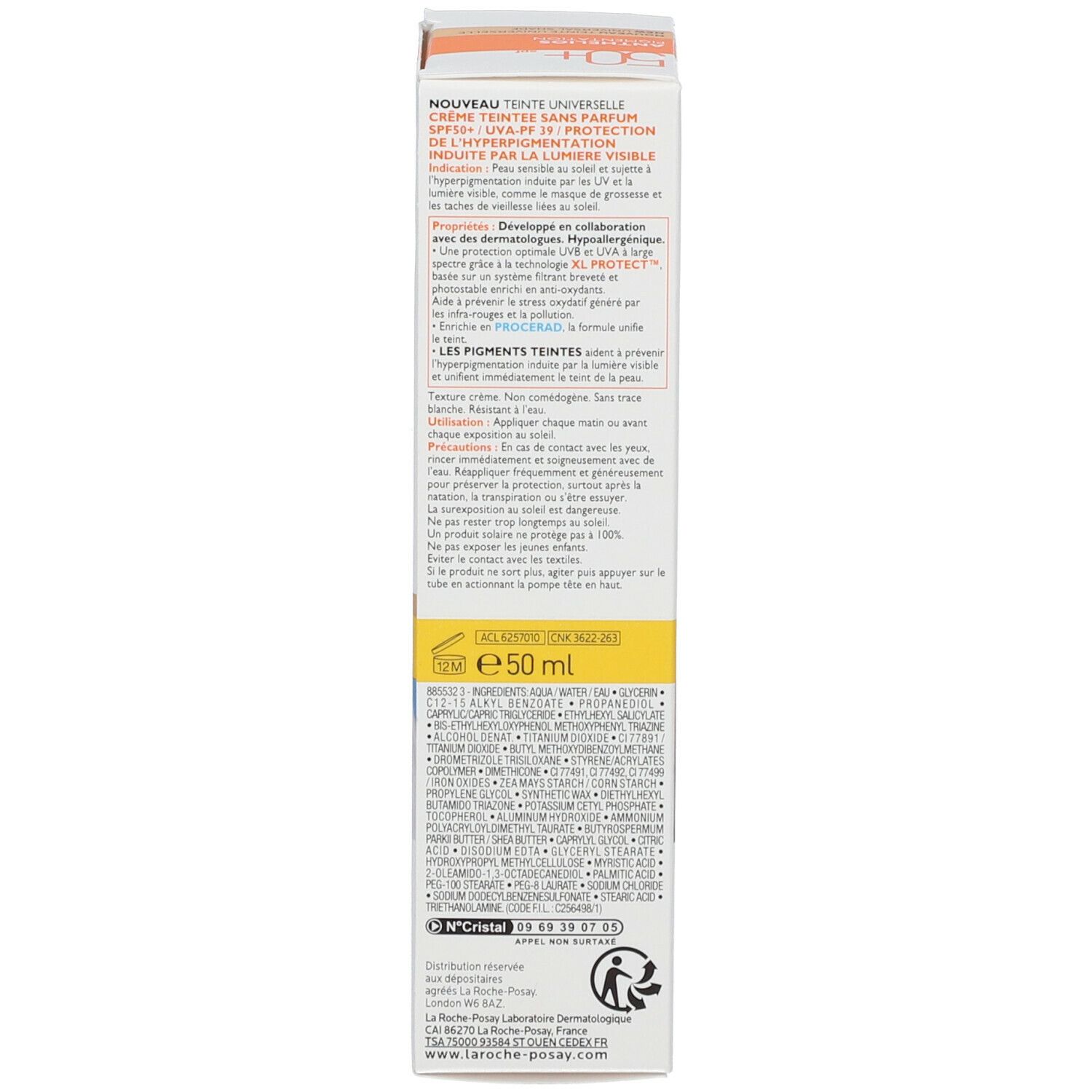 LA ROCHE POSAY Anthelios Pigmentation Crème Teintée SPF50+
