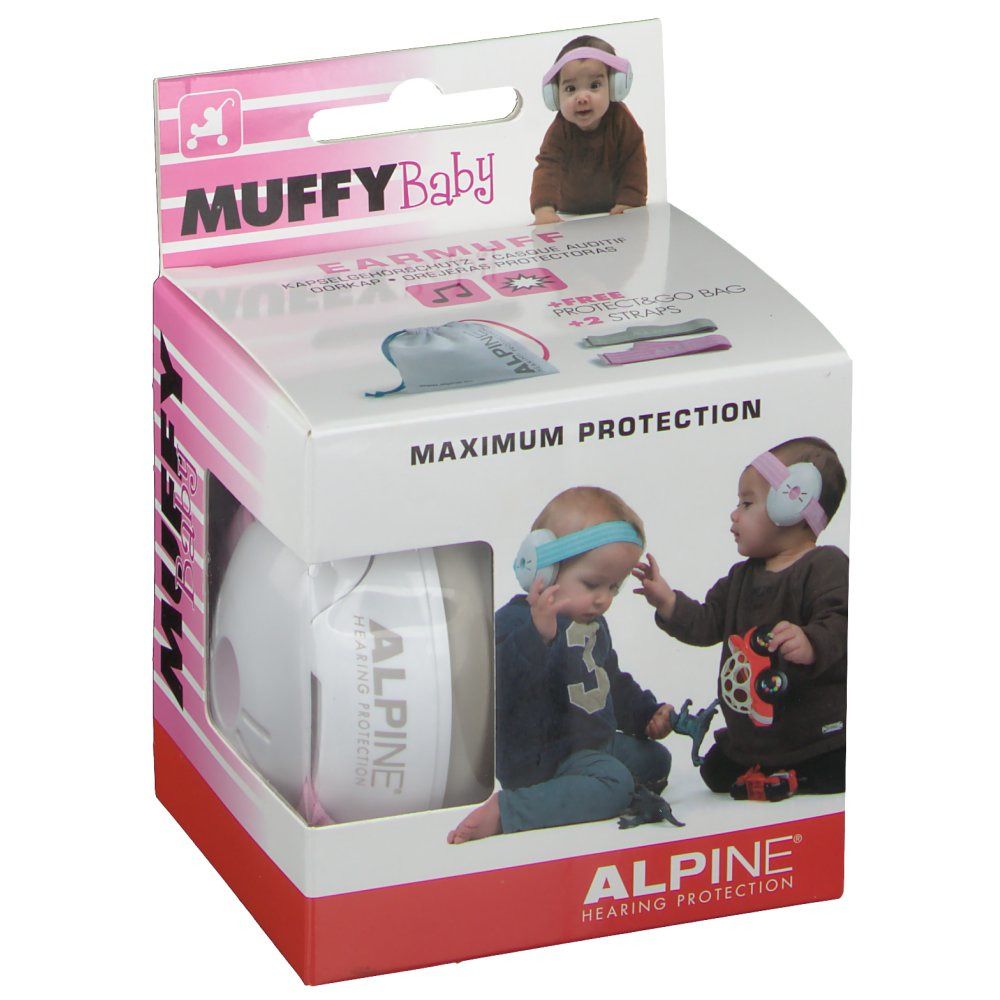 ALPINE® Muffy Baby Casque anti-bruit Rose