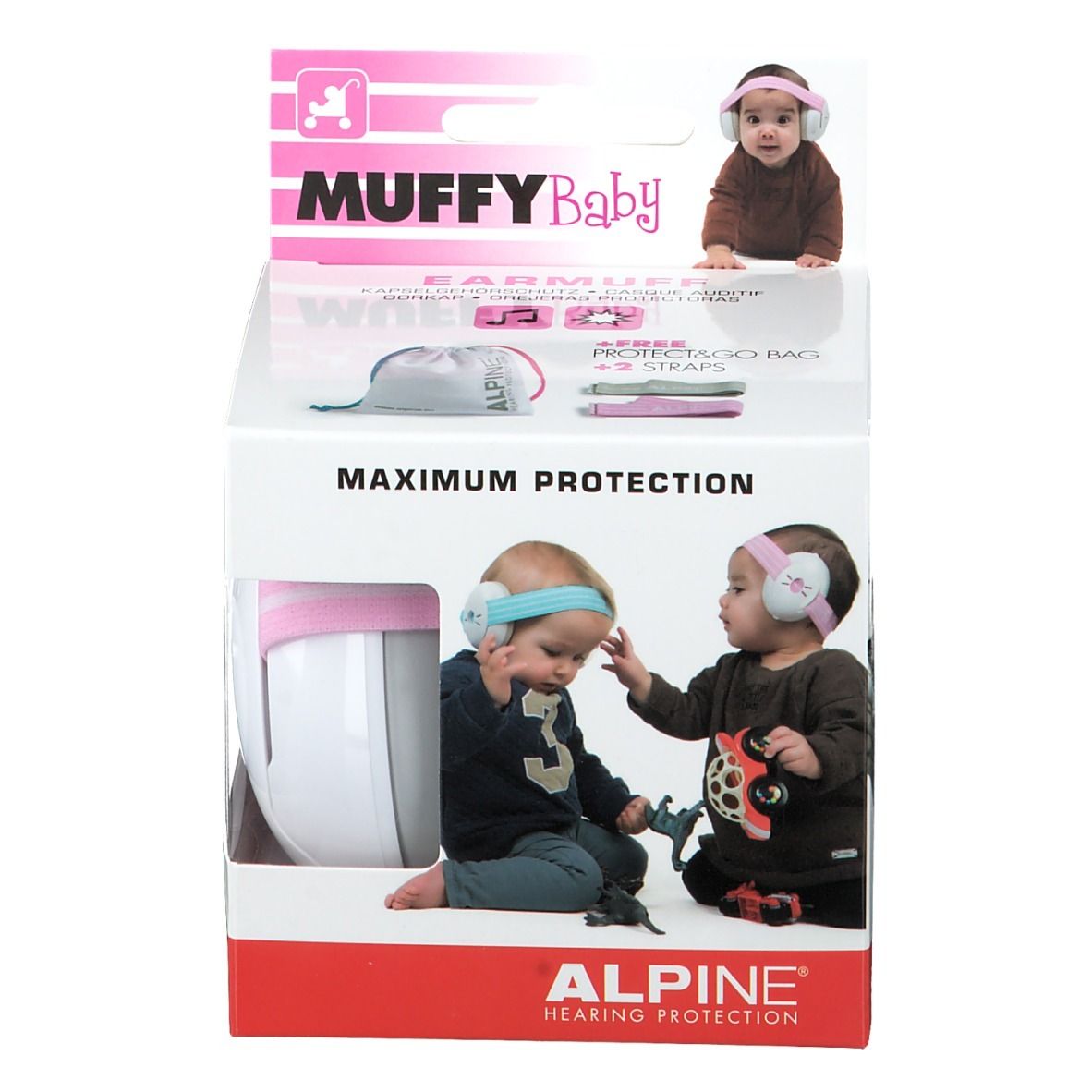 ALPINE® Muffy Baby Casque anti-bruit Rose