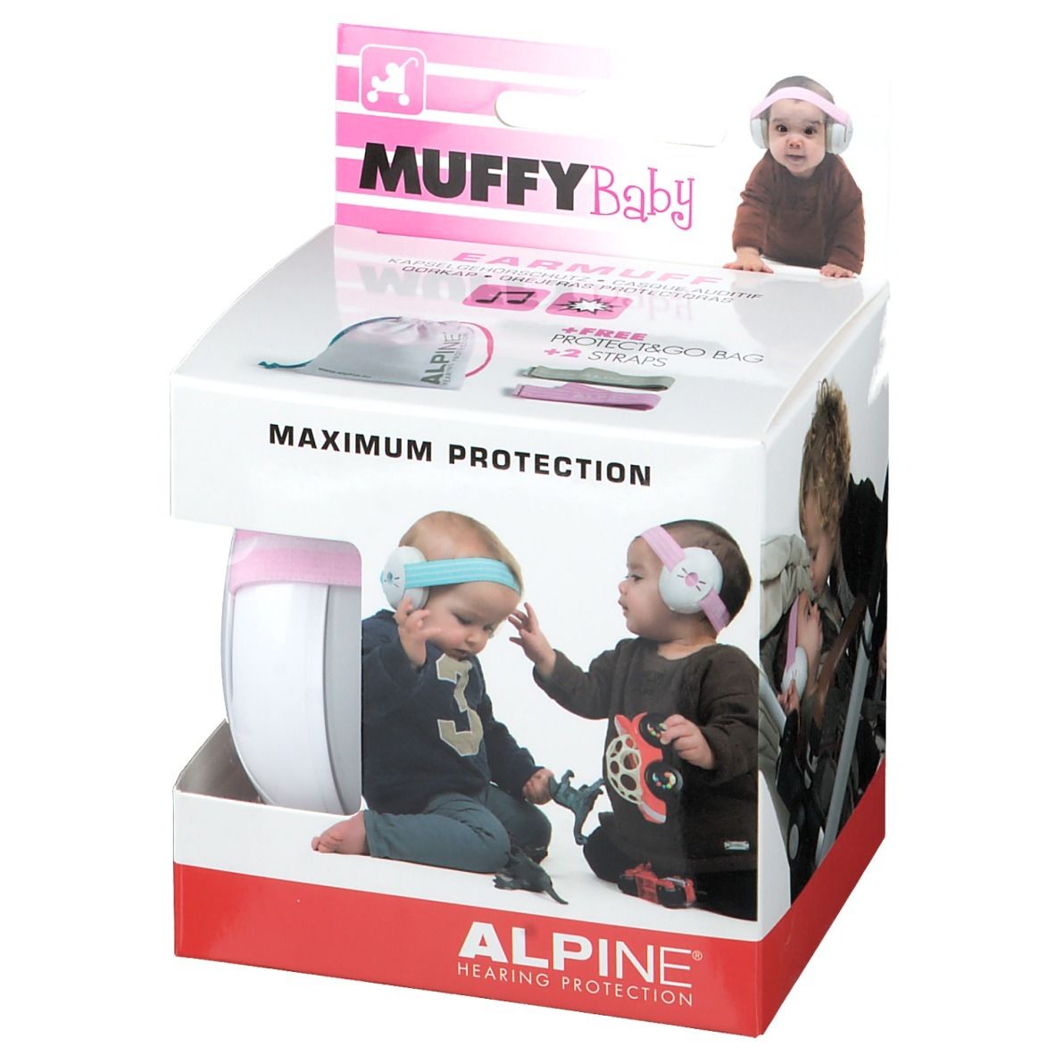 ALPINE® Muffy Baby Casque anti-bruit Rose