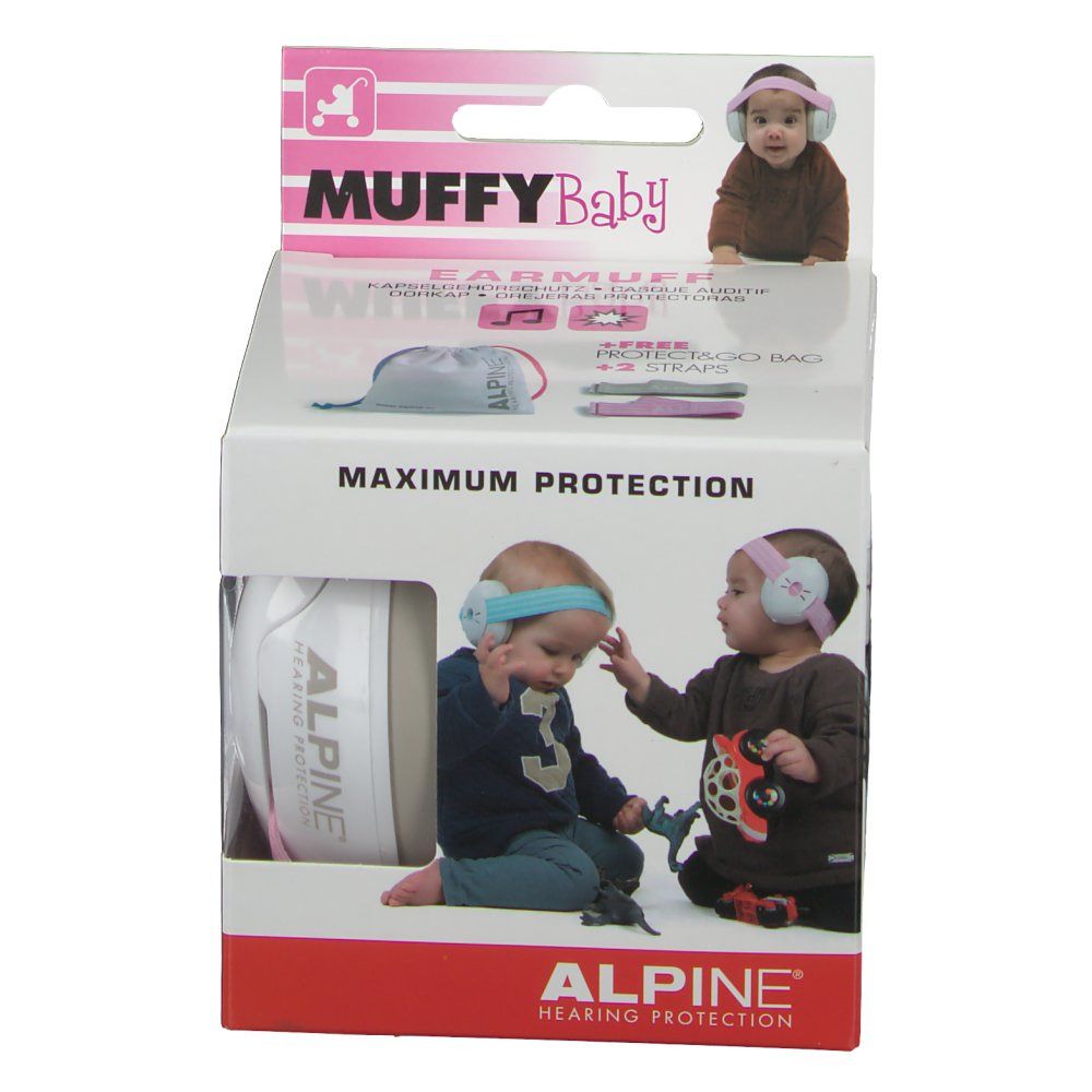 ALPINE® Muffy Baby Casque anti-bruit Rose