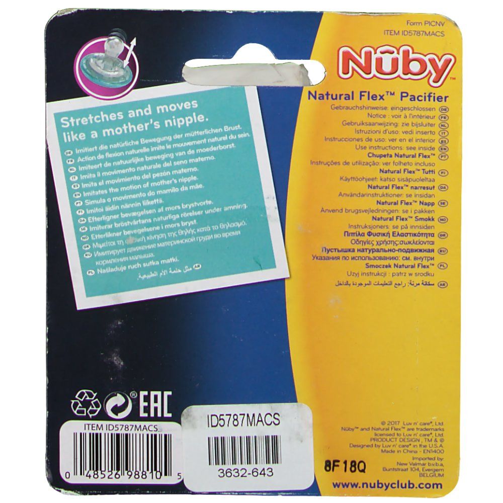 Nuby™ Sucette Natural Flex™ Cerise 6-36 mois