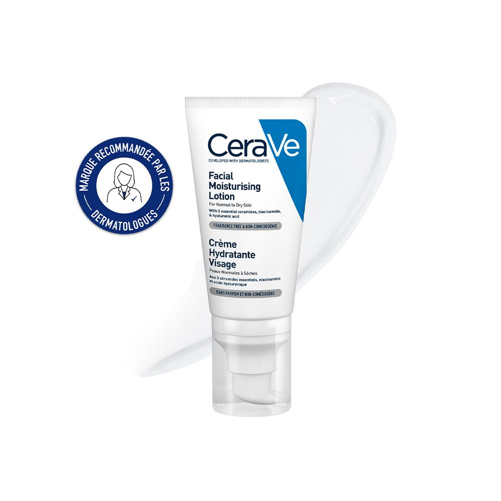 CeraVe Crème Hydratante Visage pour les peaux normales à sèches 52 ml