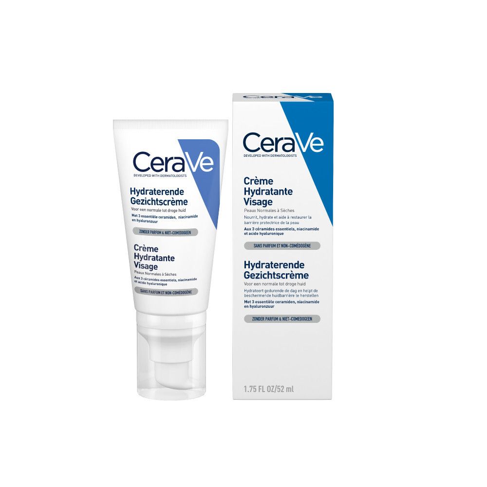 CeraVe Crème Hydratante Visage pour les peaux normales à sèches 52 ml