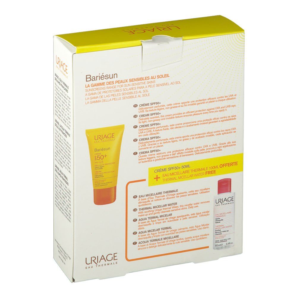 Uriage Bariésun Creme SPF50+ und Thermal-Micellarwasser