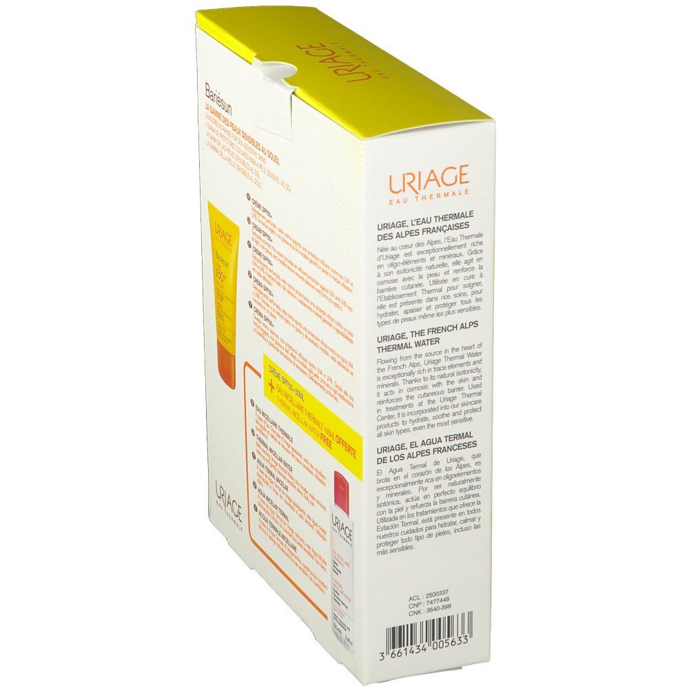 Uriage Bariésun Creme SPF50+ und Thermal-Micellarwasser