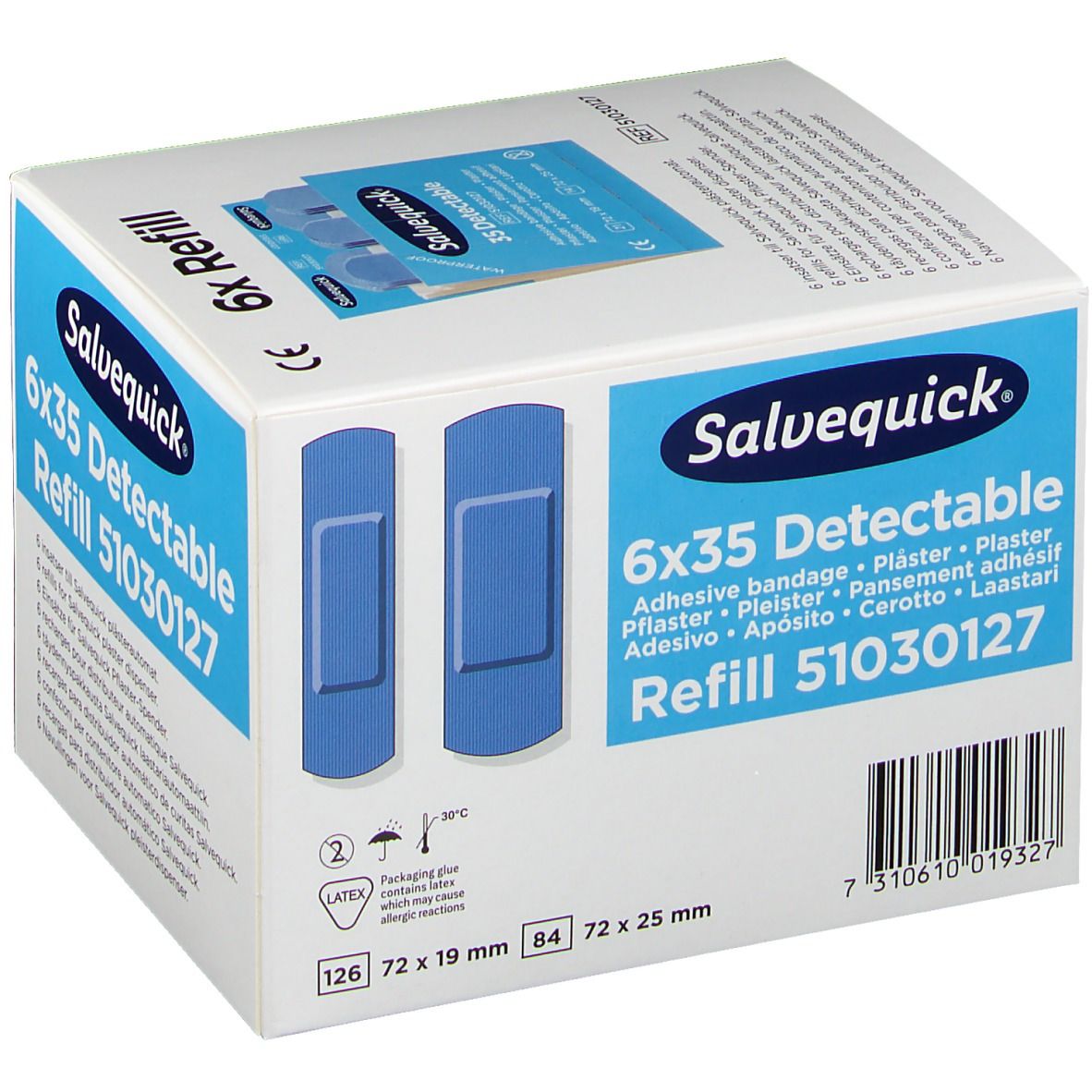 Salvequick® selbstklebende Wundpflaster blau