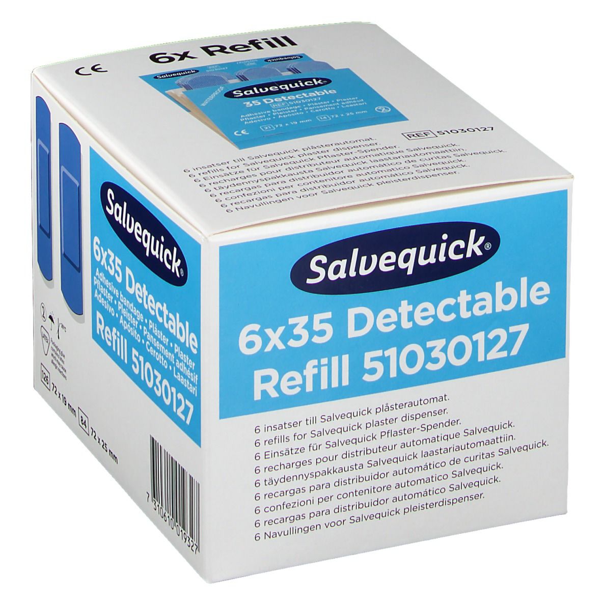 Salvequick® selbstklebende Wundpflaster blau