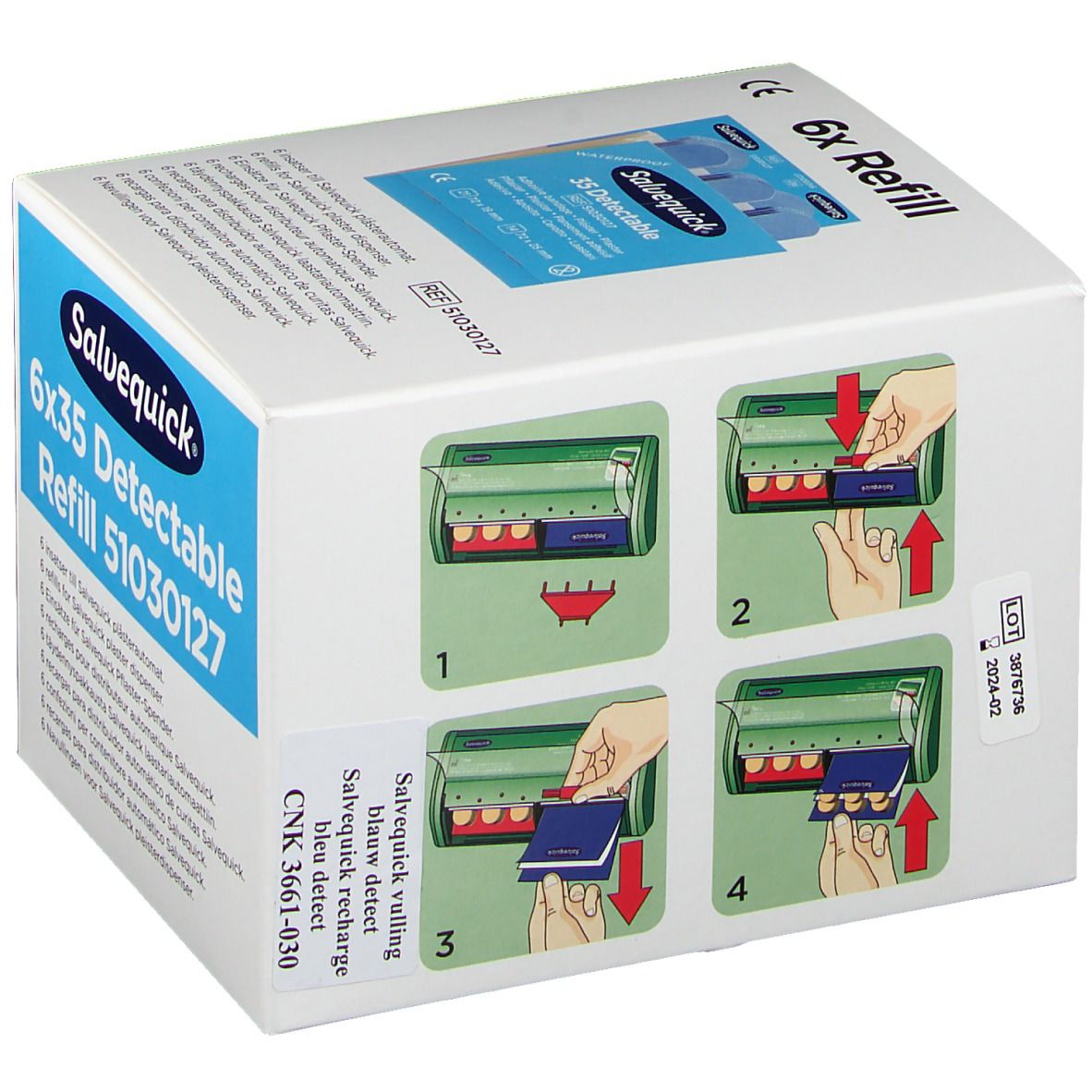 Salvequick® selbstklebende Wundpflaster blau