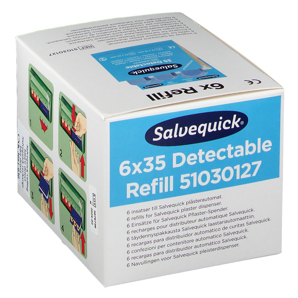 Salvequick® selbstklebende Wundpflaster blau