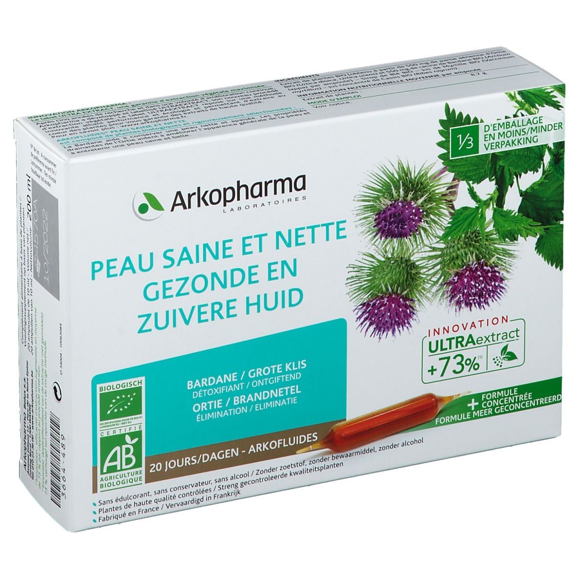  Arkopharma Arkofluide Peau Saine et Nette Bardane - Ortie