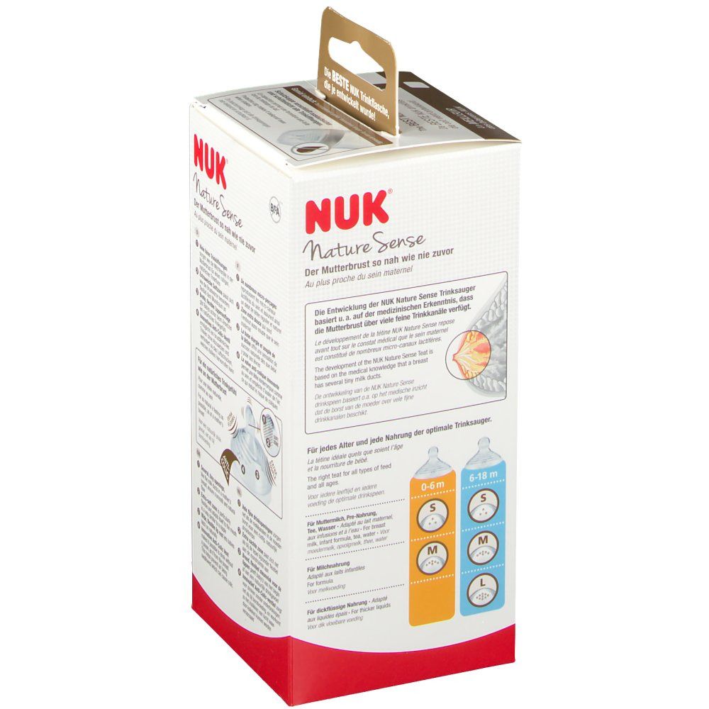 NUK® Nature Sense Trinksauger Größe 0 bis 6 Monaten S