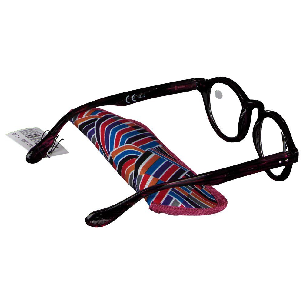 Pharma Glasses Lesebrille Milano violett-schwarz + 2.00