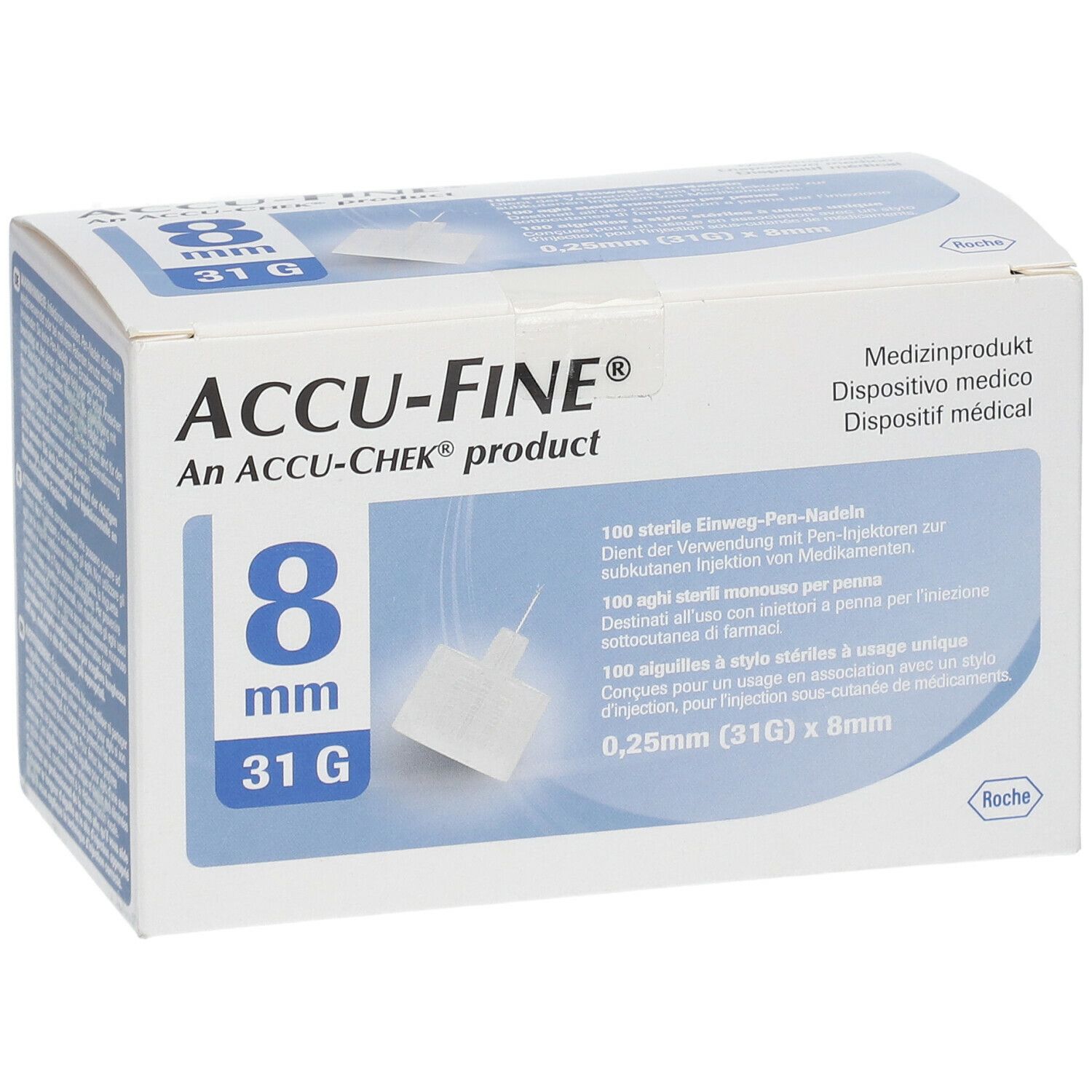 ACCU-FINE 0,25 mm (31G) x 8 mm