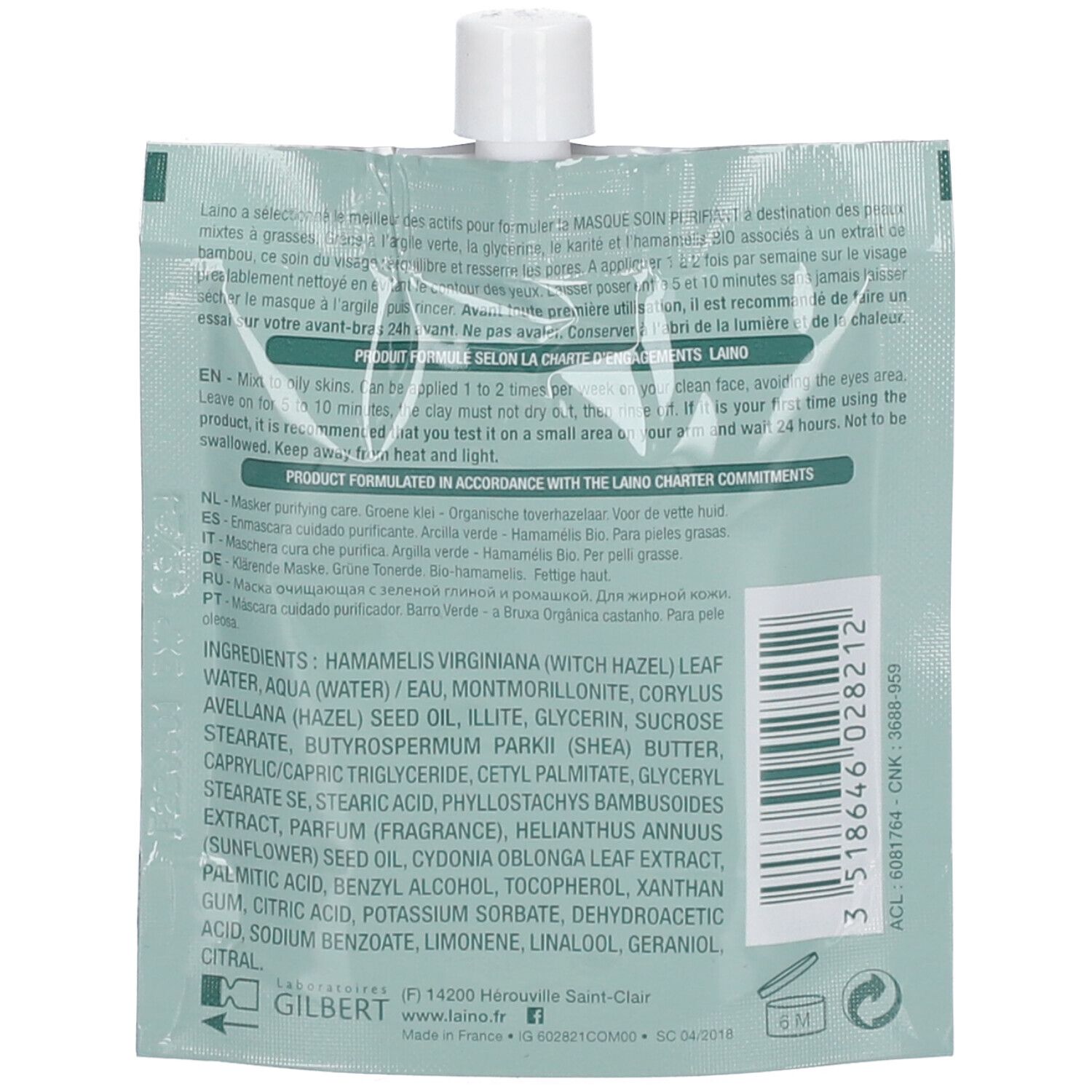 LAINO Masque soin purifiant