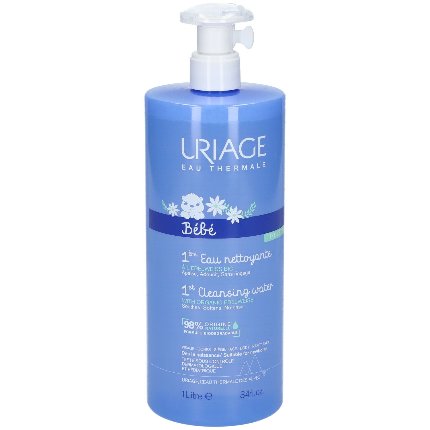 URIAGE Bébé 1ère Eau Nettoyante Edelweiss bio