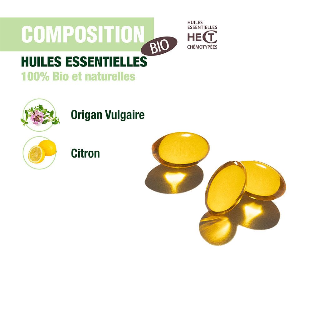 PRANARÔM - Aromaforce - Capsules Nez-Gorge - Compléments Alimentaires Aux Huiles Essentielles - Origan(*) - (*) Maintient La Santé Des Voies Respiratoires - 100% Bio - 30 Capsules