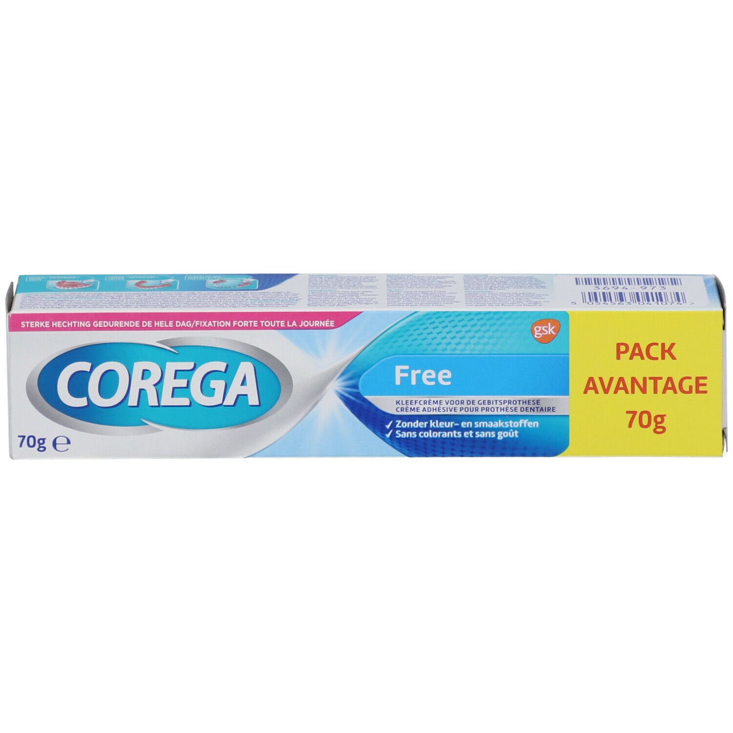 Corega® Free Haftcreme für Zahnprothesen