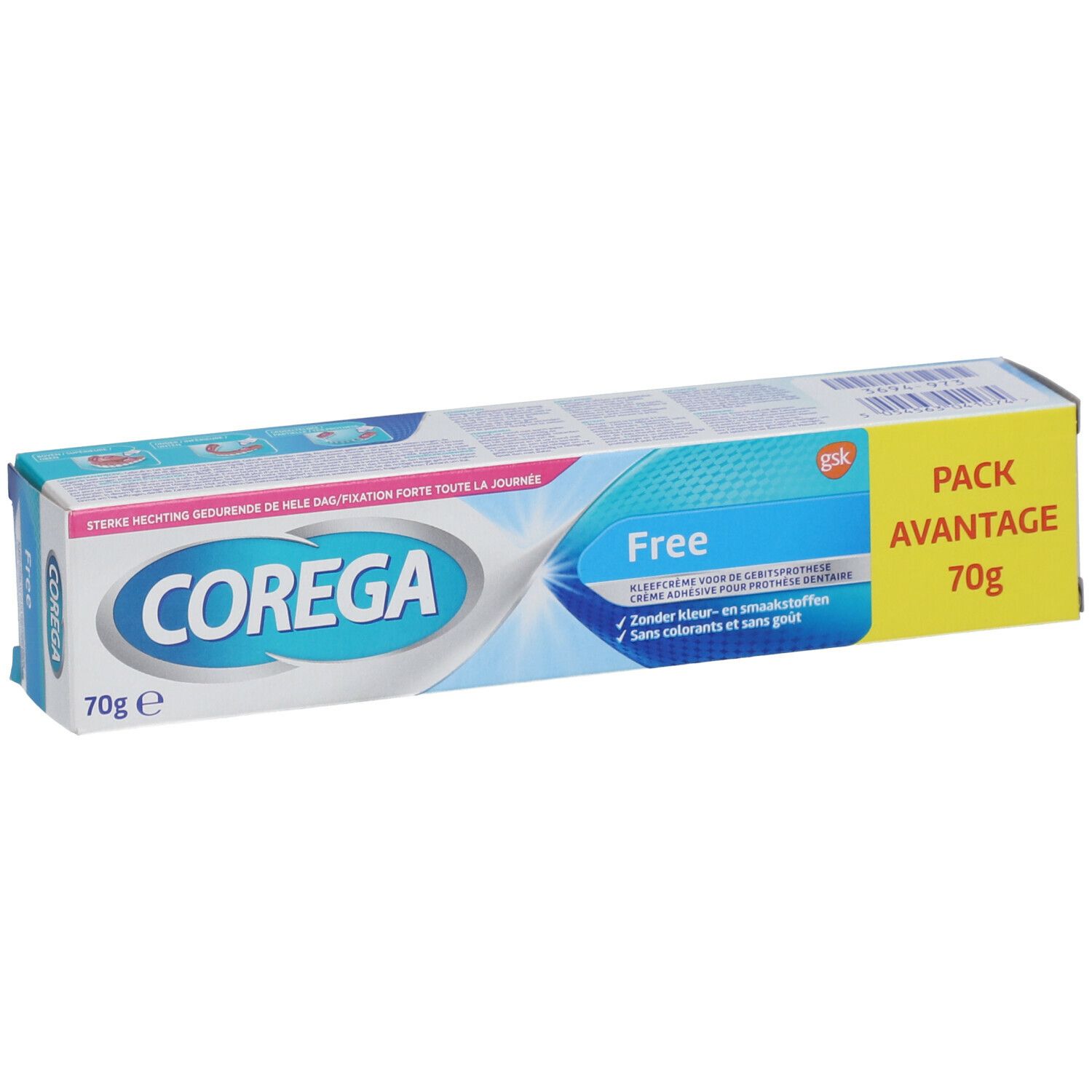 Corega® Free Haftcreme für Zahnprothesen