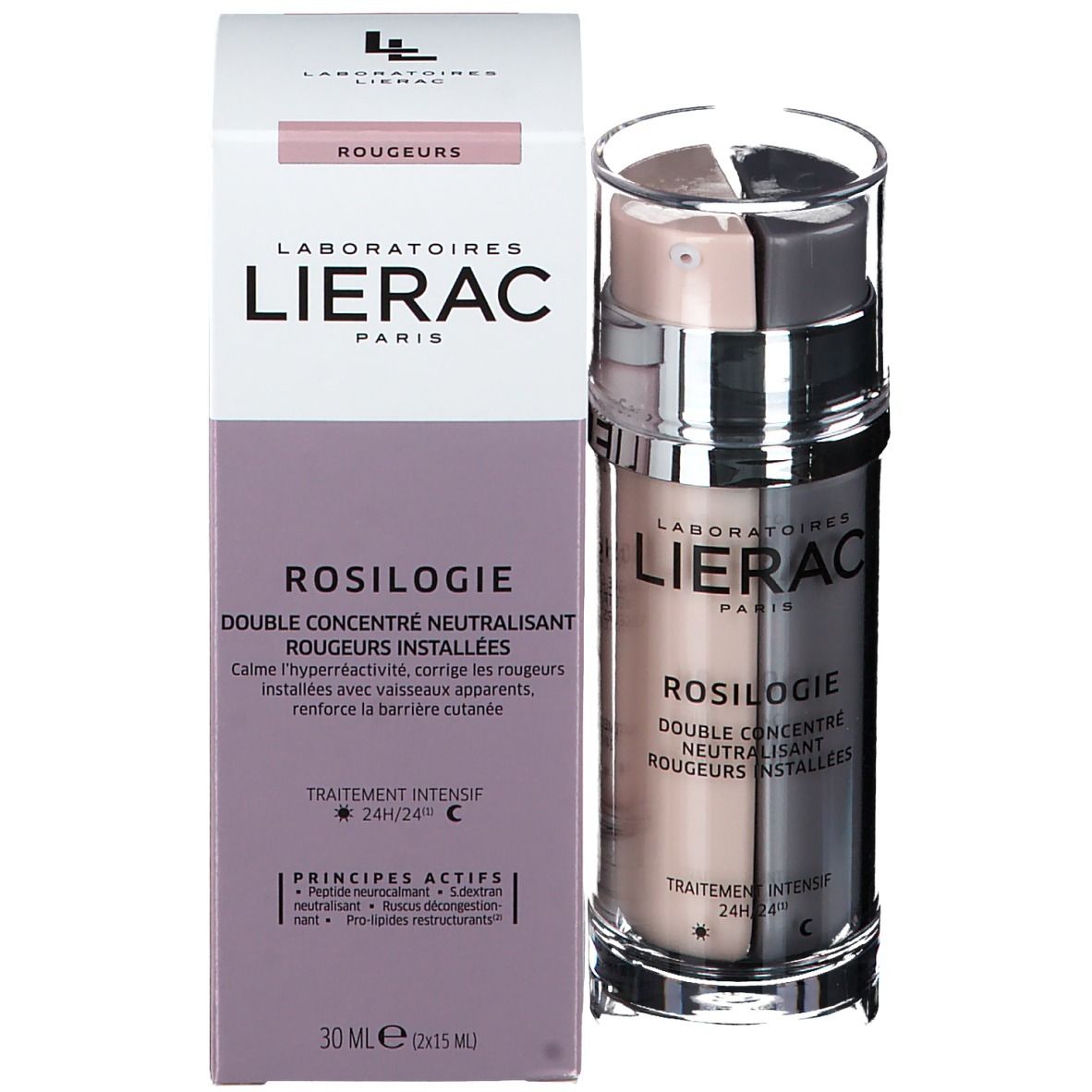 LIERAC Rosilogie Double concentré neutralisant rougeurs installées