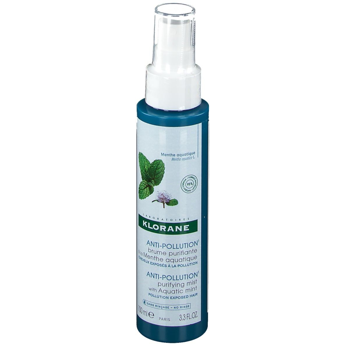 KLORANE Anti-Pollution Brume purifiante à la Menthe aquatique Bio