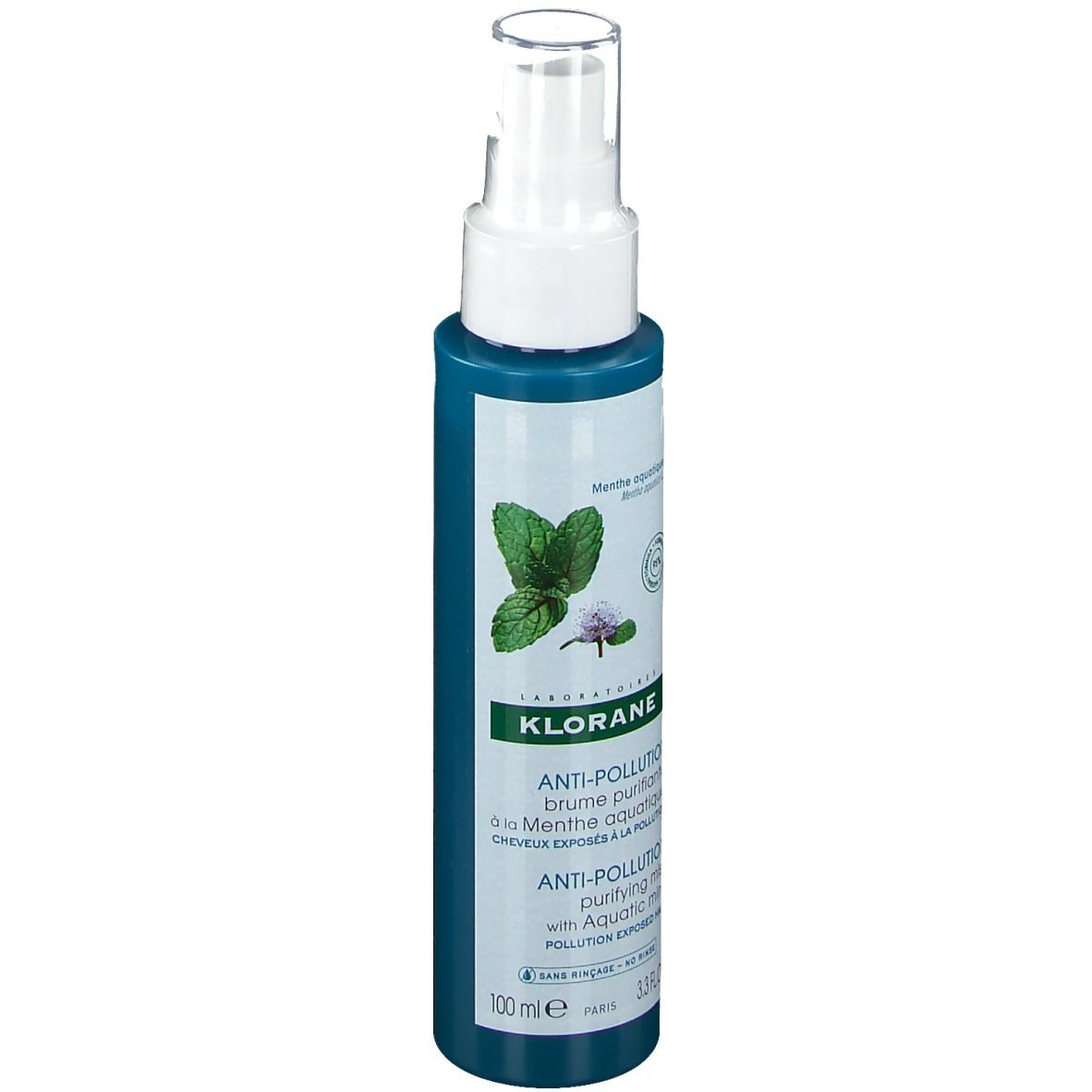 KLORANE Anti-Pollution Brume purifiante à la Menthe aquatique Bio