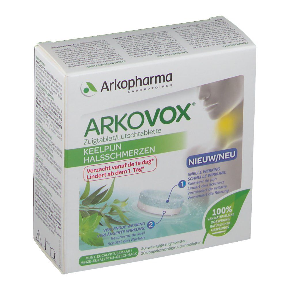 Arkovox® Comprimés à sucer Mal de gorge Menthe-Eucalyptus
