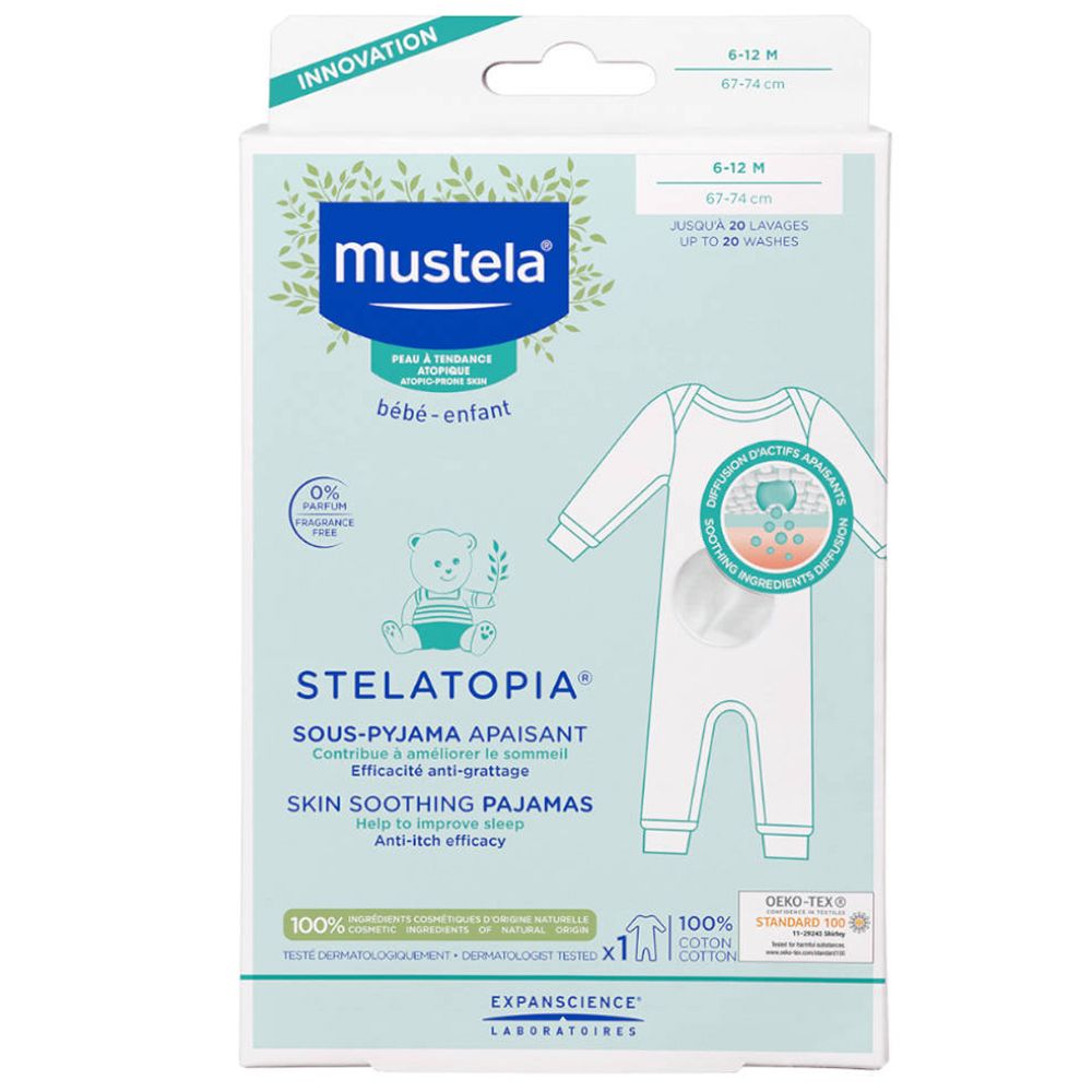 mustela® Bébé STELATOPIA® Sous-pyjama Apaisant 6-12 mois Peau Atopique