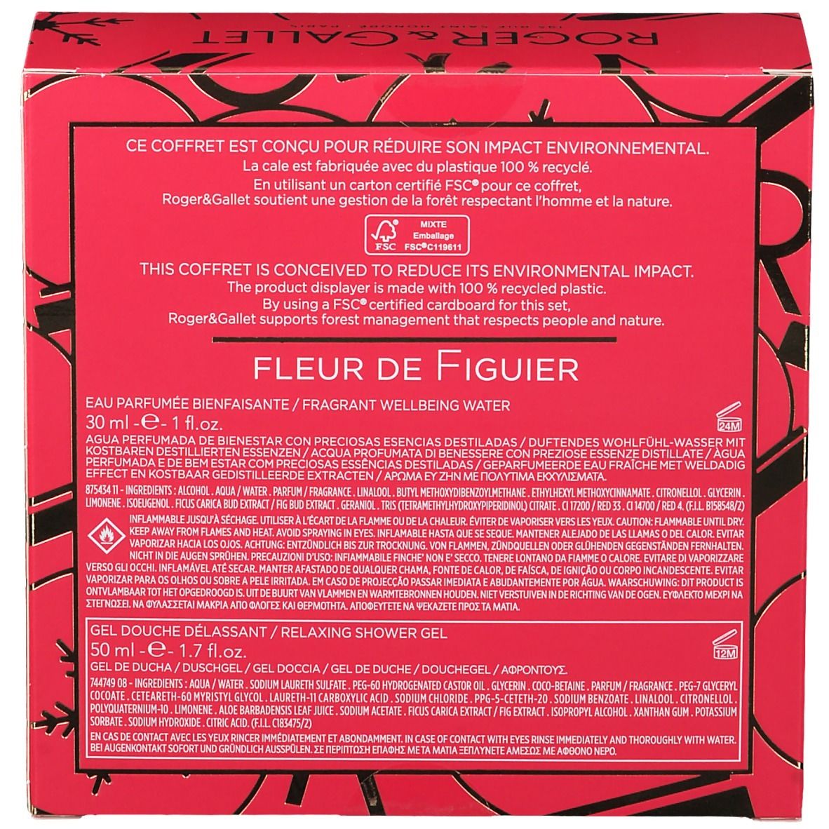 Roger & Gallet Feigenbaum-Blüten-Geschenkset Wohltuendes Duftwasser + Entspannendes Duschgel