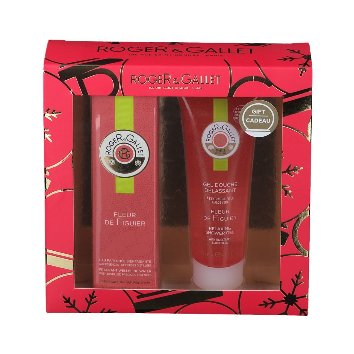 Roger & Gallet Feigenbaum-Blüten-Geschenkset Wohltuendes Duftwasser + Entspannendes Duschgel