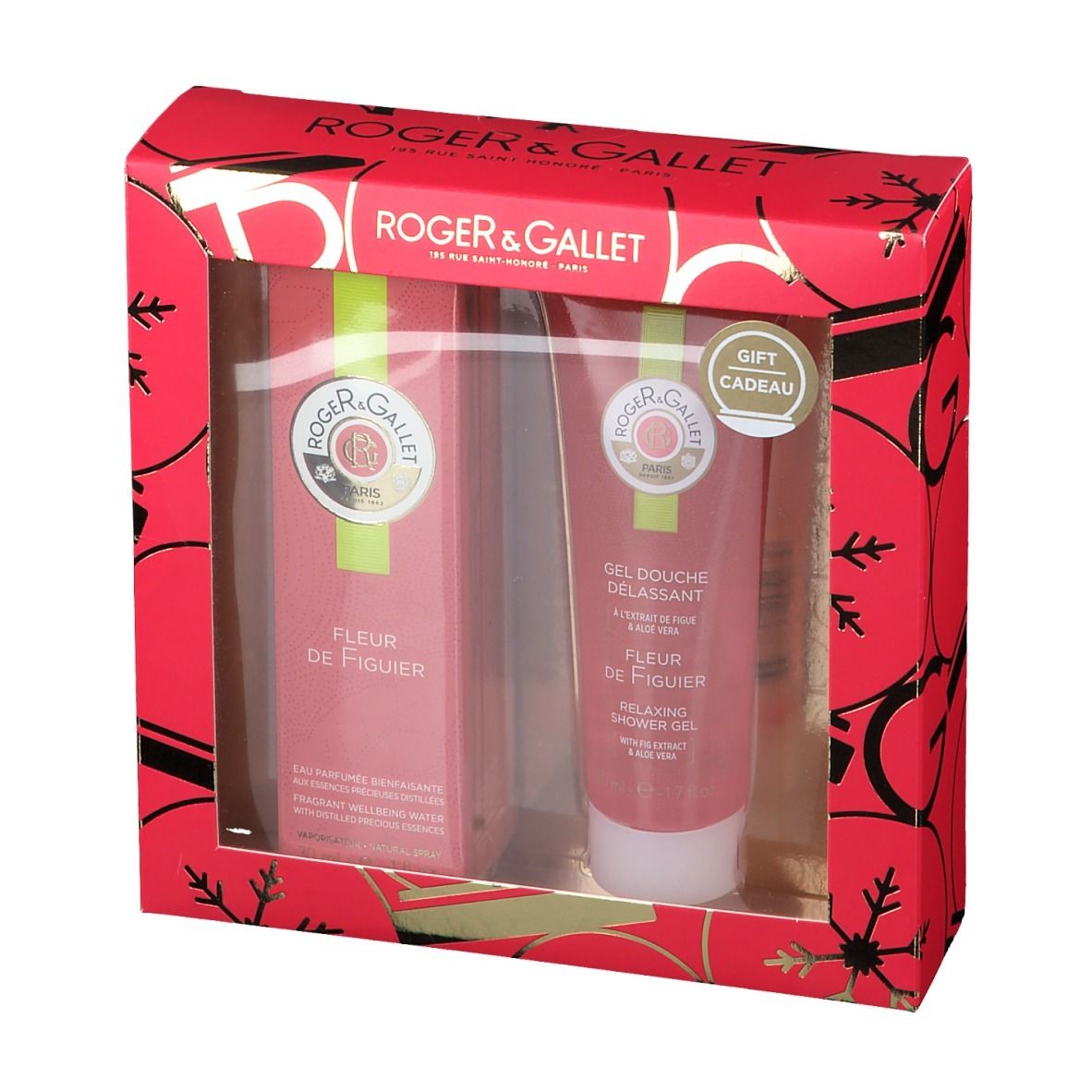 Roger & Gallet Feigenbaum-Blüten-Geschenkset Wohltuendes Duftwasser + Entspannendes Duschgel