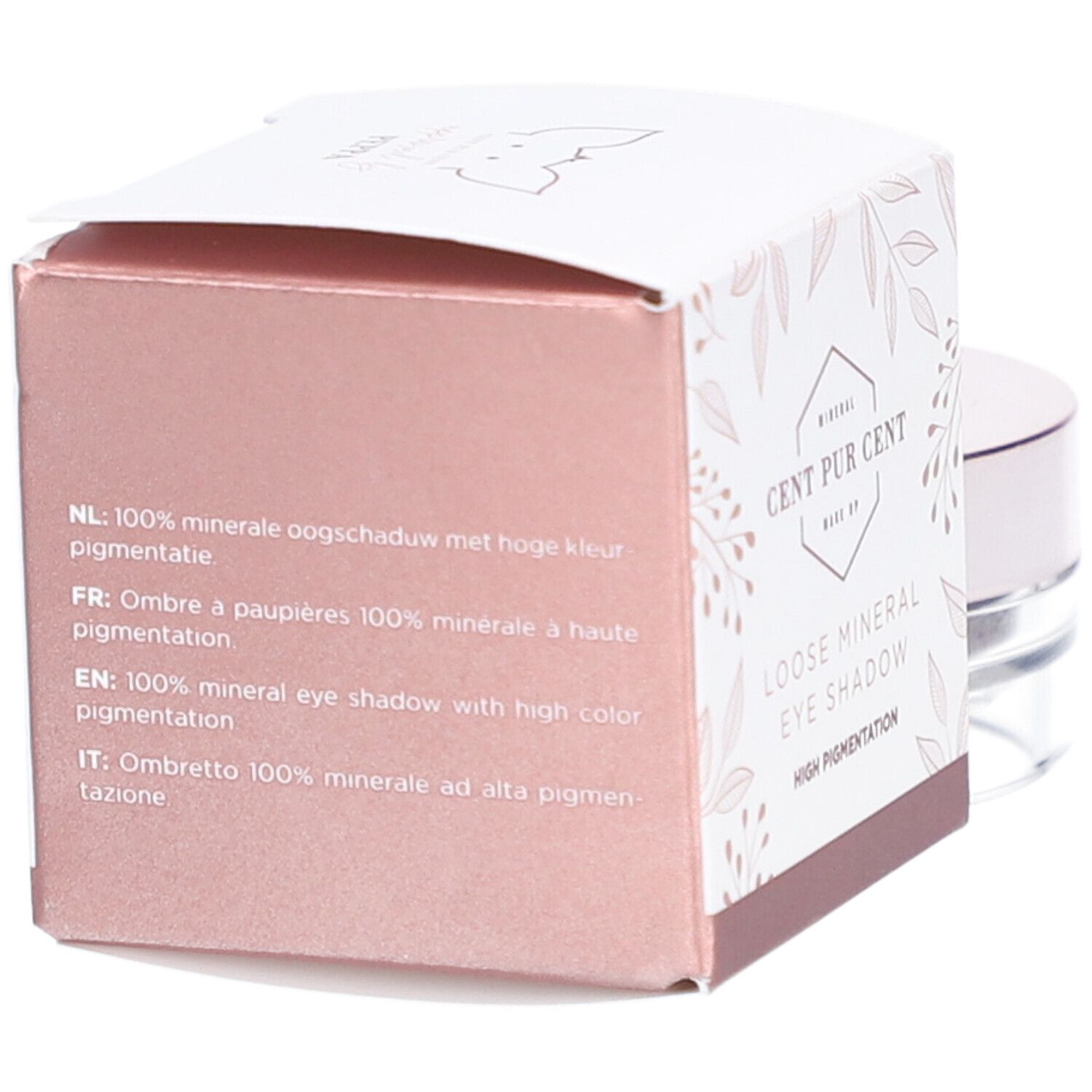 Rückseite der Verpackung mit Text in Niederländisch, Französisch, Englisch und Italienisch. Produktname nicht sichtbar.