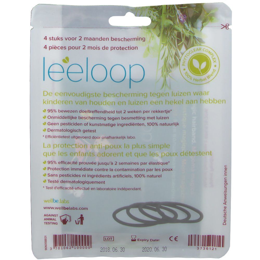 LeeLoop Élastique à Cheveux Anti-Poux