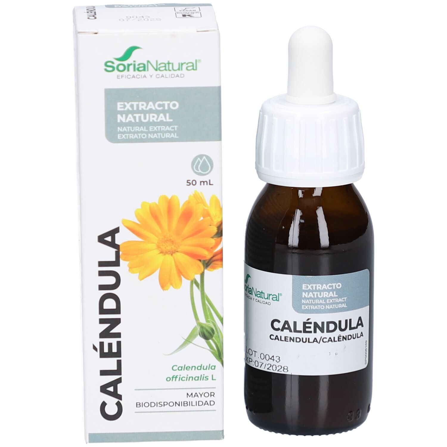 Braune Glasflasche mit Pipette und Kartonverpackung. Produktname und Marke auf Etikett und Verpackung.