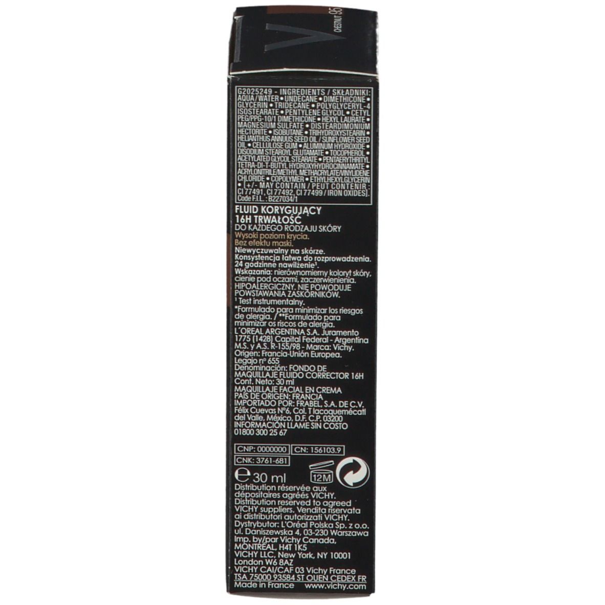 VICHY Dermablend Fond de teint fluide correcteur 95 Chestnut