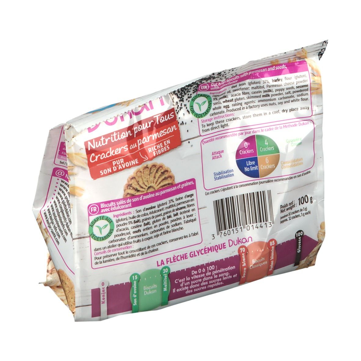 Dukan® Parmesan und Getreide Kekse