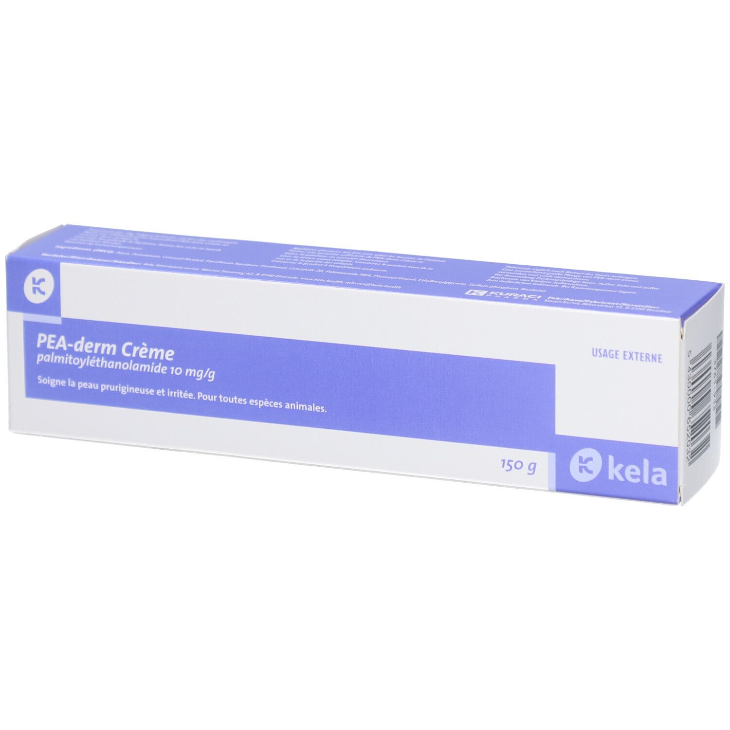 Kasten mit PEA-derm Creme, 150g. Enthält Palmitoylethanolamid 10 mg/g.