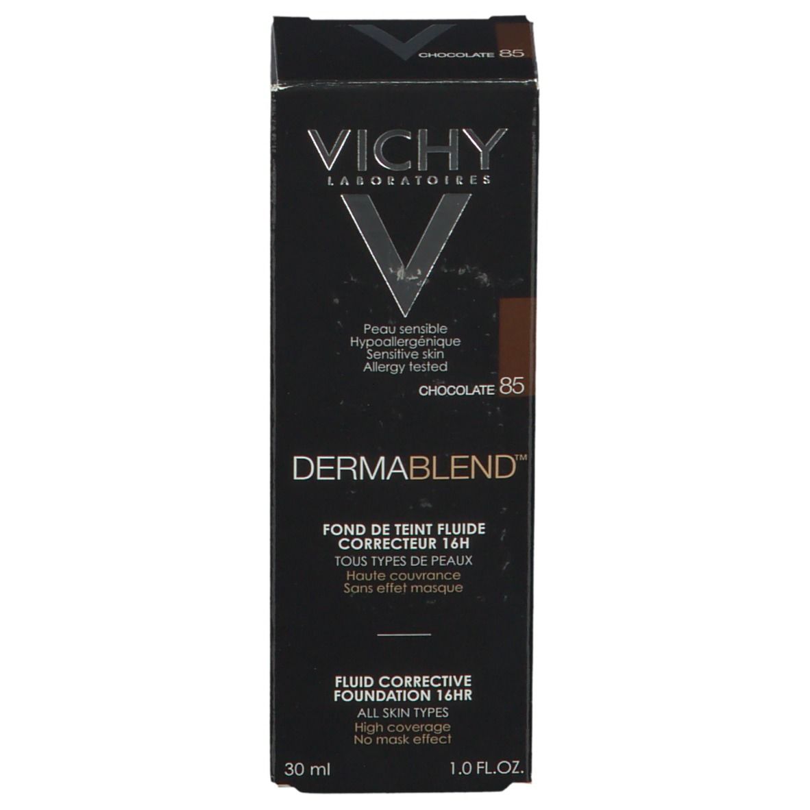 VICHY Dermablend Fond de Teint Fluide Correcteur 85 Chocolat