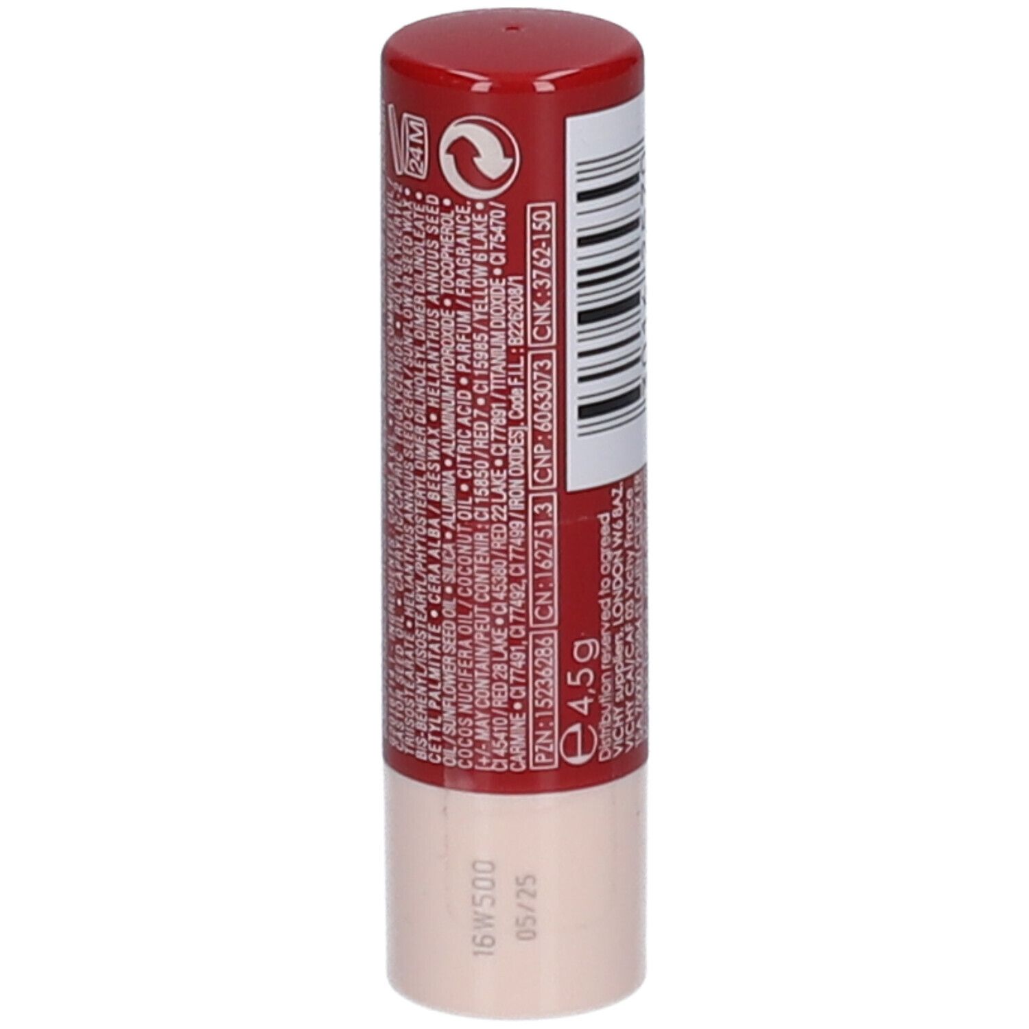 Vichy Naturalblend feuchtigkeitsspendender Lippenbalsam Rot