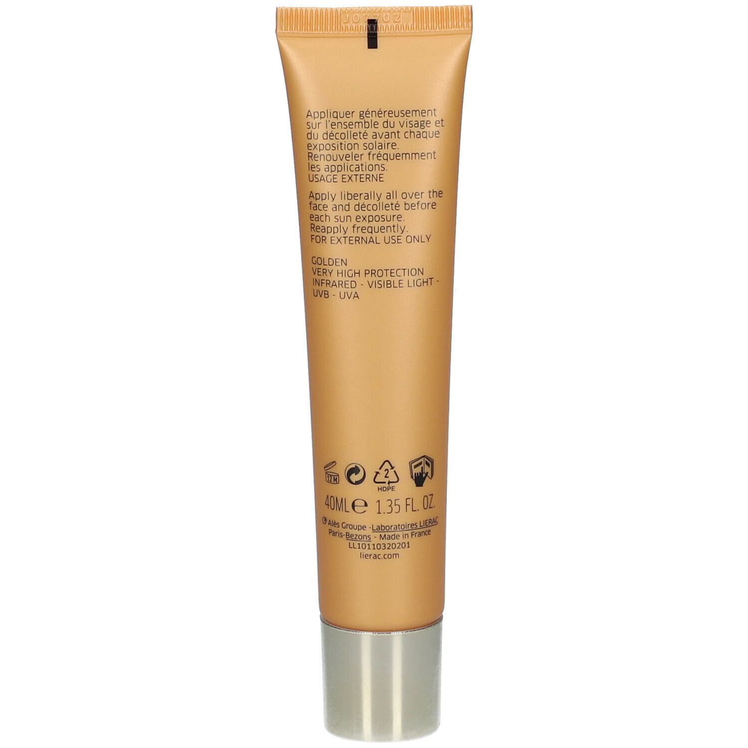 LIERAC SUNISSIME BB Fluide protecteur anti-âge global SPF50+ Doré