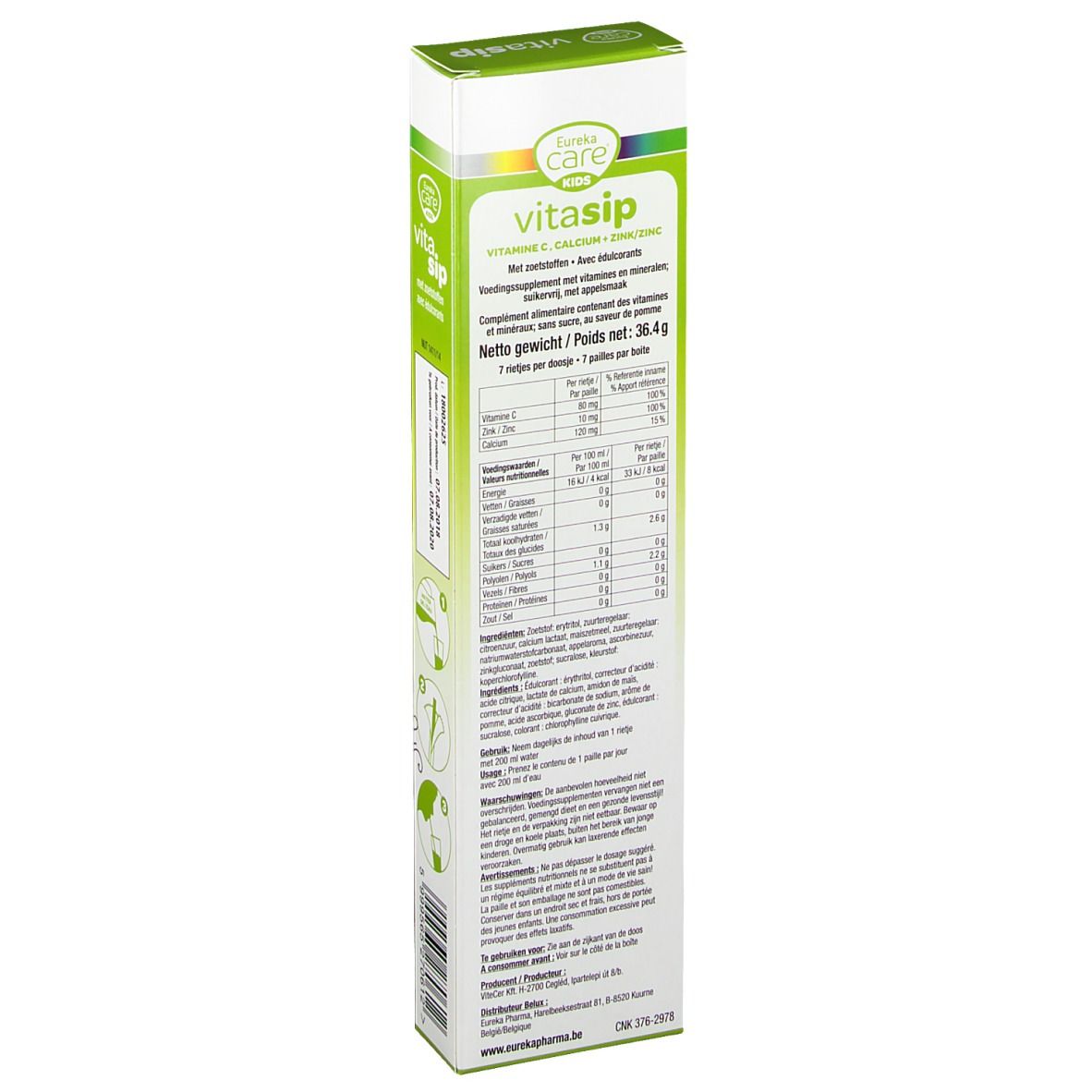 Eureka Care® Vitasip Vitamin C, Calcium + Zink