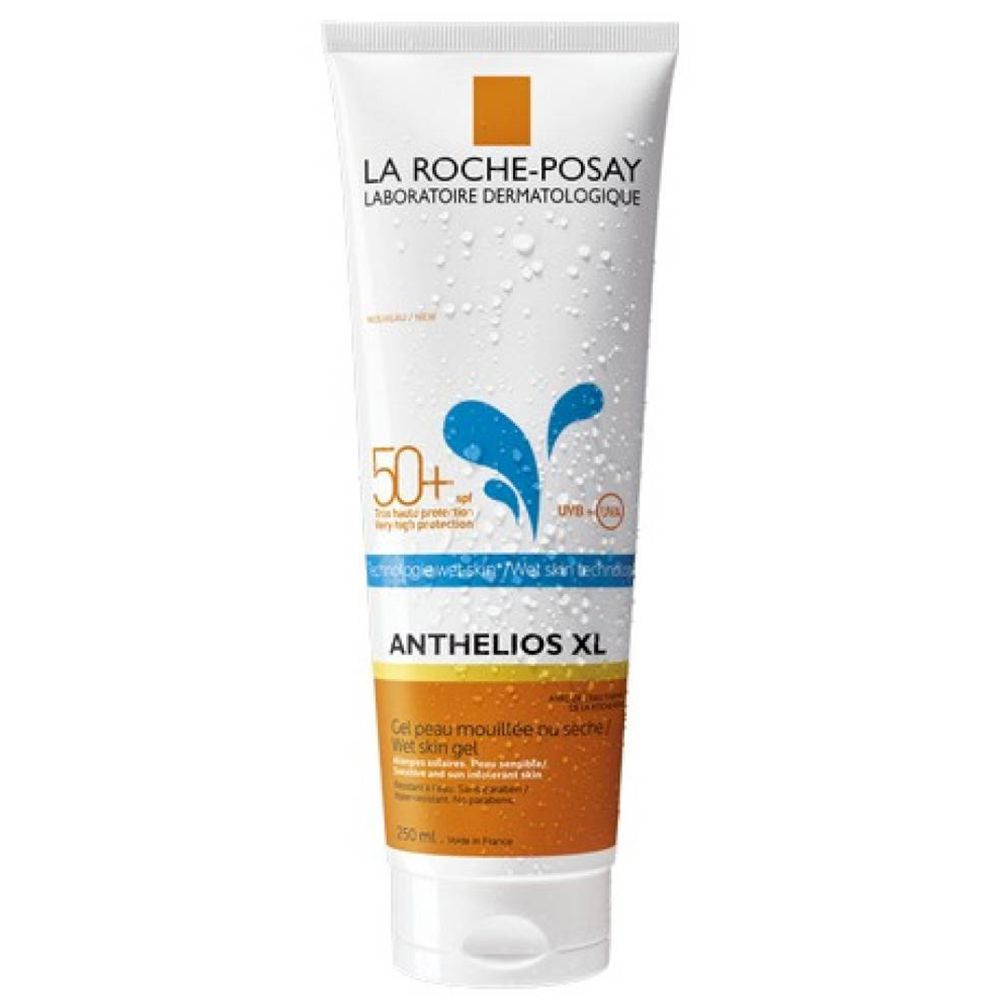 Anthelios Crème Solaire en Gel Peau Mouillée Wet Skin Corps SPF50+ Avec Parfum 250 ml