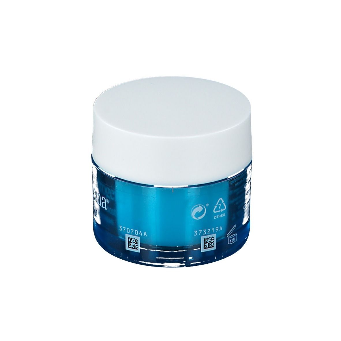 Neutrogena Hydro Boost Aqua Creme. Blaue Creme-Dose mit weißem Deckel. Text: Hydro Boost, Aqua Creme.